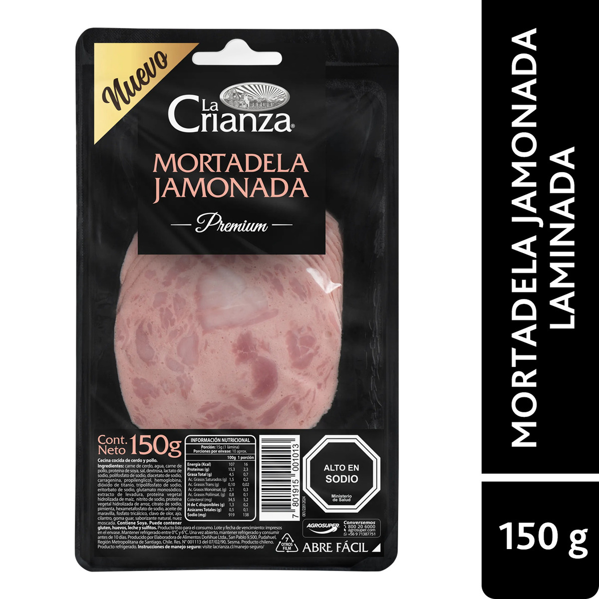 MORTADELA JAMONADA JHONESPIG X 450 GR