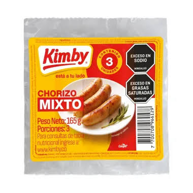 CHORIZO MIXTO KIMBY X 165 GR PT X 3