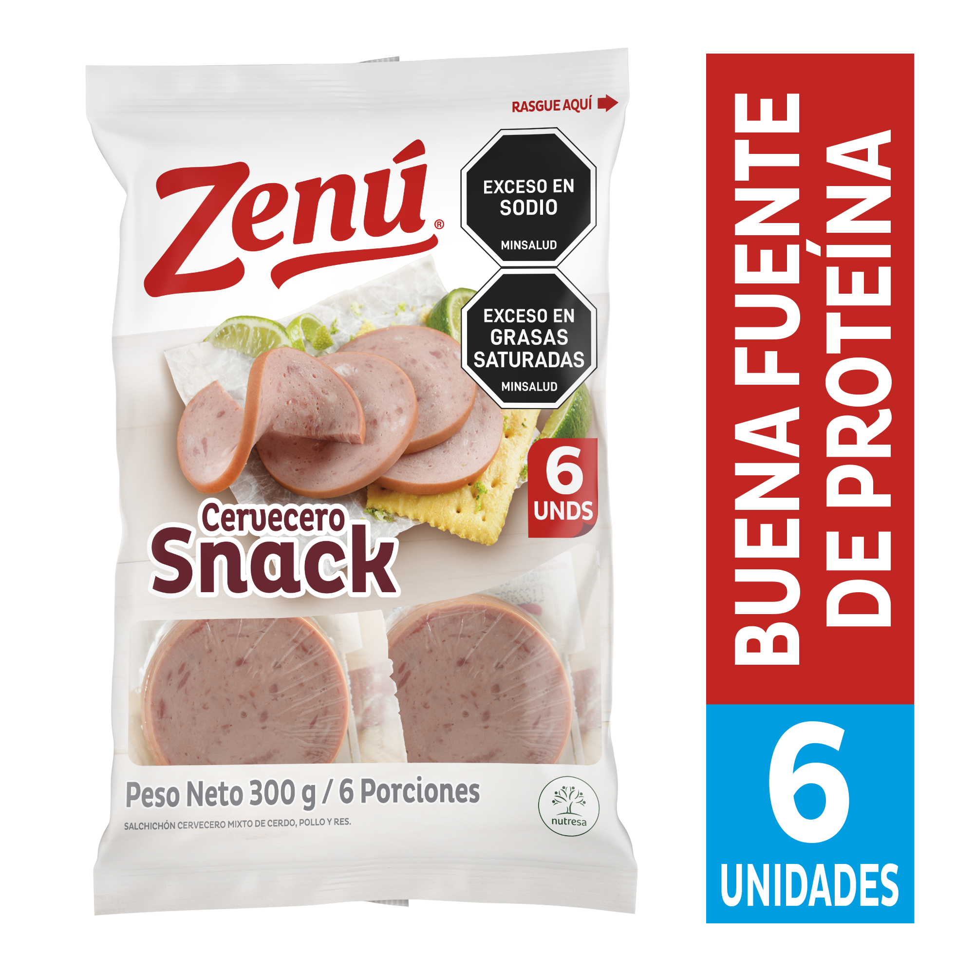 SALCHICHON CERVECERO SNACK ZENU X 50 GR